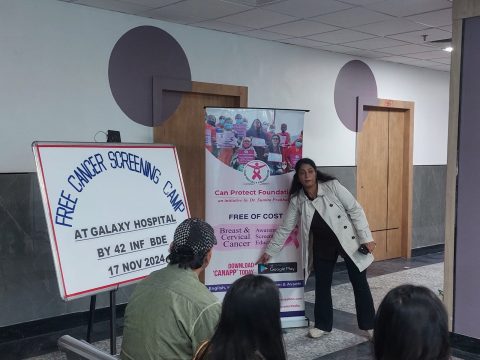 Free Breast and Cervical Cancer Screening Camp organized by Can Protect Foundation in collaboration with AWWA, providing Pap smears, iBreast Exam, and women's health checkups in Dehradun.