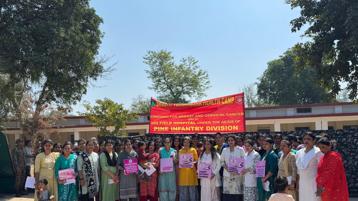 Free cancer screening camp for Indian Army women by Can Protect Foundation, providing early detection services