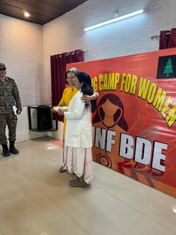 Can Protect Foundation doctors conducting breast and cervical cancer screening for army women