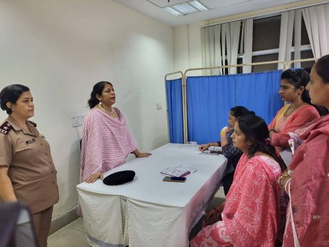 Can Protect Foundation medical team conduction Breast Self Exam How to do session for Indian Army Women