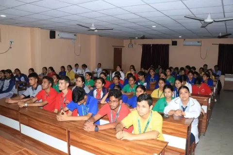 Nursing students participating in breastfeeding lecture by Dr Sumita Prabhakar