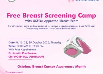 Dr. Sumita Prabhakar at free breast screening camp in Dehradun | Can Protect Foundation